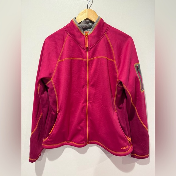 Cabela's Jackets & Blazers - Cabela's Fleece Lined Jacket Pink Mock Neck Full Zip Womens Size Large L